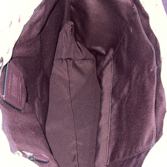 COACH Pink Floral Star Canvas Tote with Purple - Picture 10 of 12